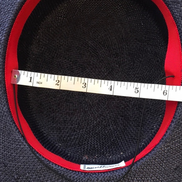 NAVY STRAW HAT - Picture 3 of 3